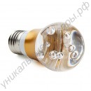Светодиодная лампа (LED) E27 3Вт, 220В, 16 цветов, колба золото, с пультом управления